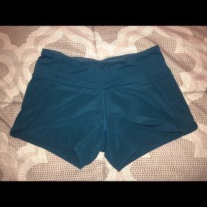 Blue Lululemon Speed Up Shorts